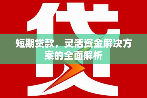 八公山短期贷款，灵活资金解决方案的全面解析